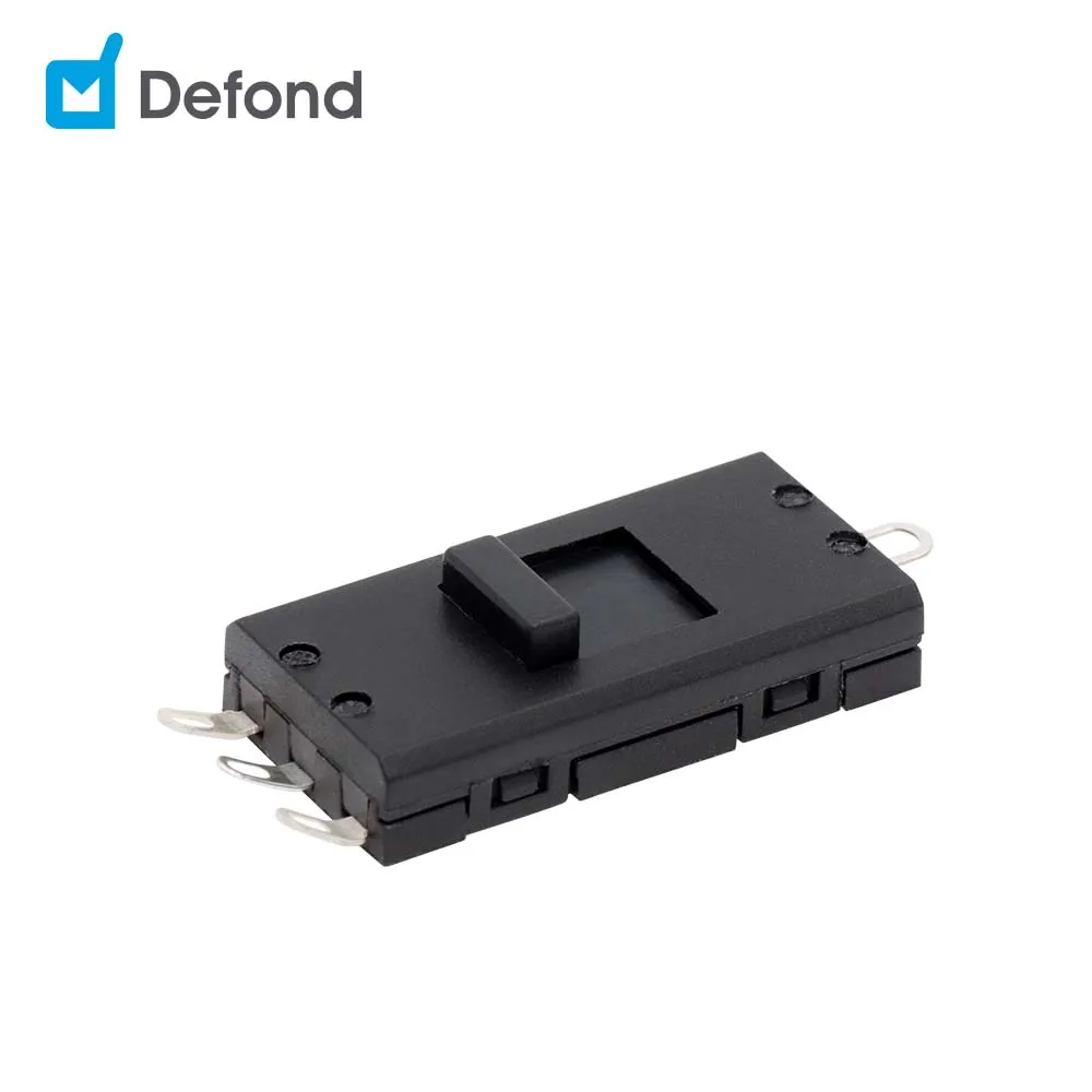 Dongguan slide switch factory wholesale SMD 6.5A 4 pin horizontal slide switch with PCB board