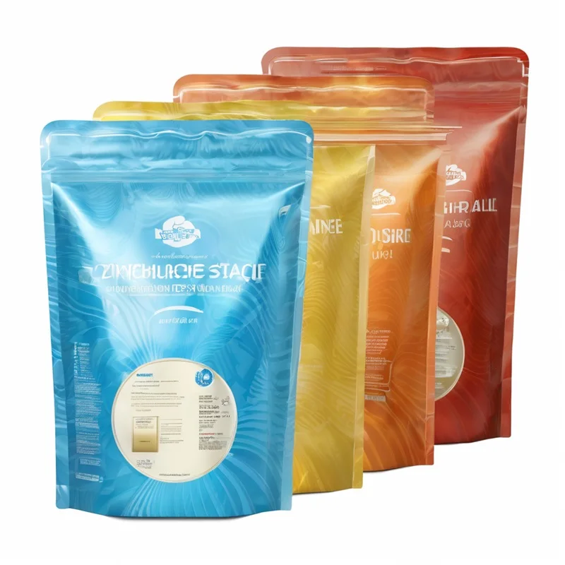 High Temperature Custom Printed Resealable Zipper Stand up Pouch Plastic Food Packaging Bag