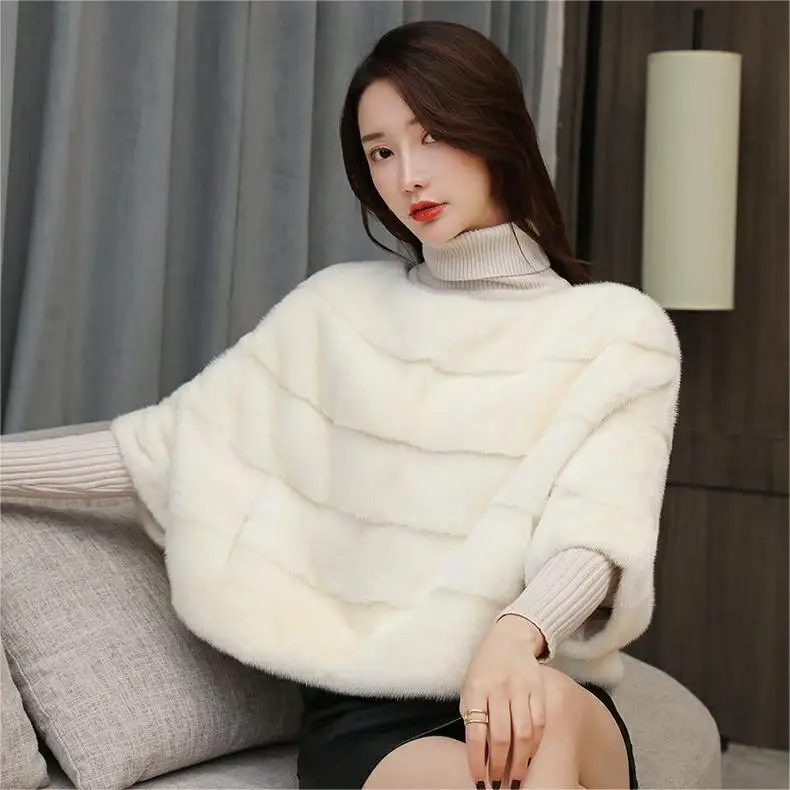 HG7588	MINK PONCHO- 45CM
