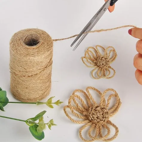 1-3mm  Natural  Twine Jute Rope for Gift Packaging and DIY