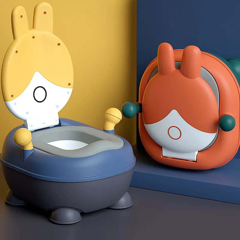 Детское пластиковое мини-кресло для горшка в виде кролика
