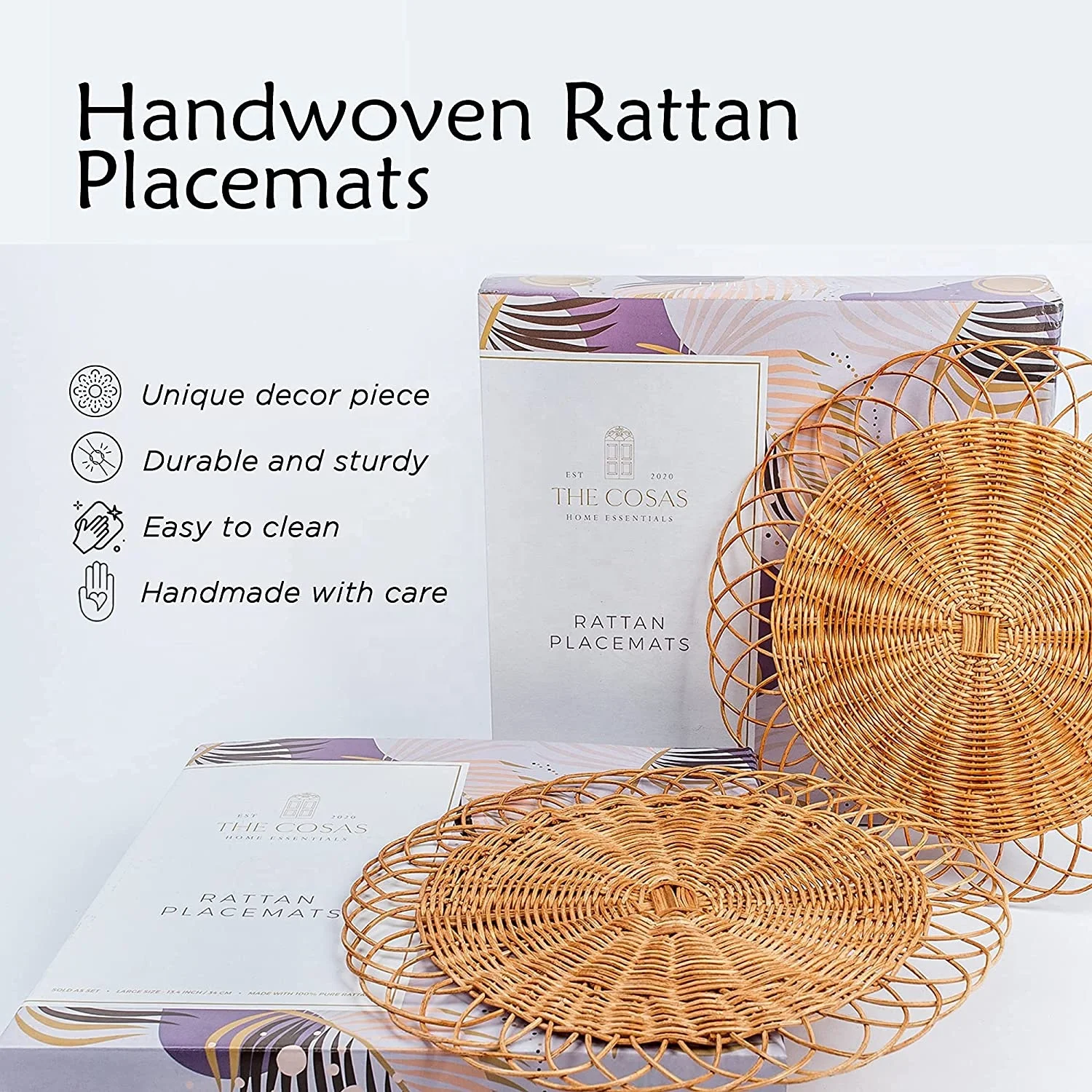 OEM ротанговый коврик плетеные бамбуковые декоративные подставки ручной работы в стиле бохо маленькие из ротанга натуральный Плетеный Ретро для