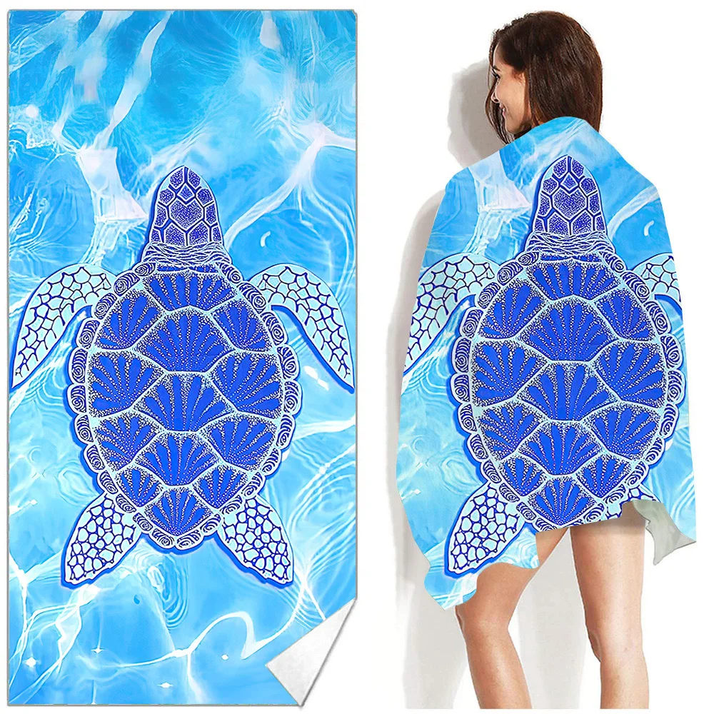 Wholesale Lightweight Luxury Personalized Design Digital Printing Resistant Sand Free Microfiber Beach Towels