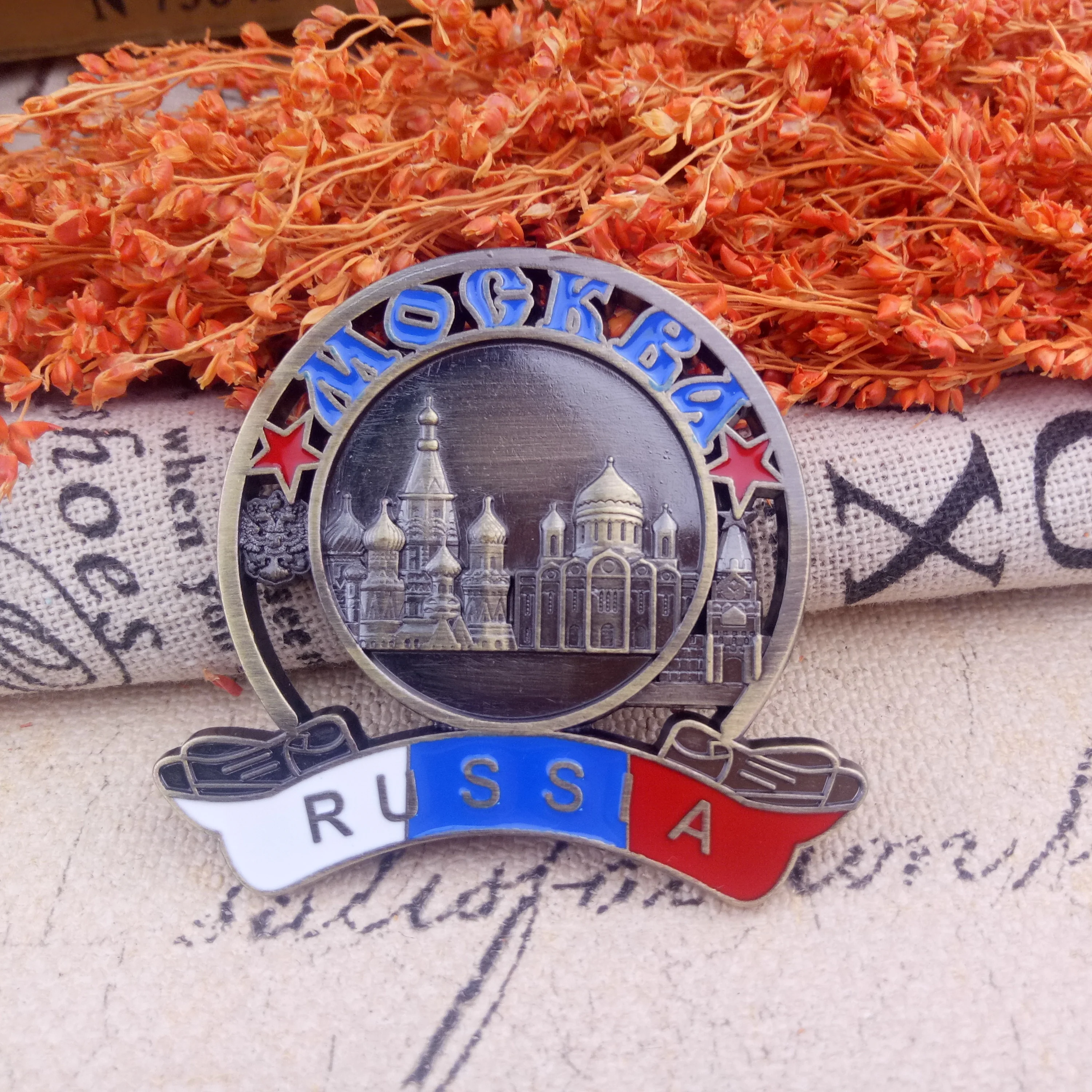 Customized High Quality 3D Zinc alloy Fridge Magnet Varies metal City Tourist  Souvenirs refrigerator sticker