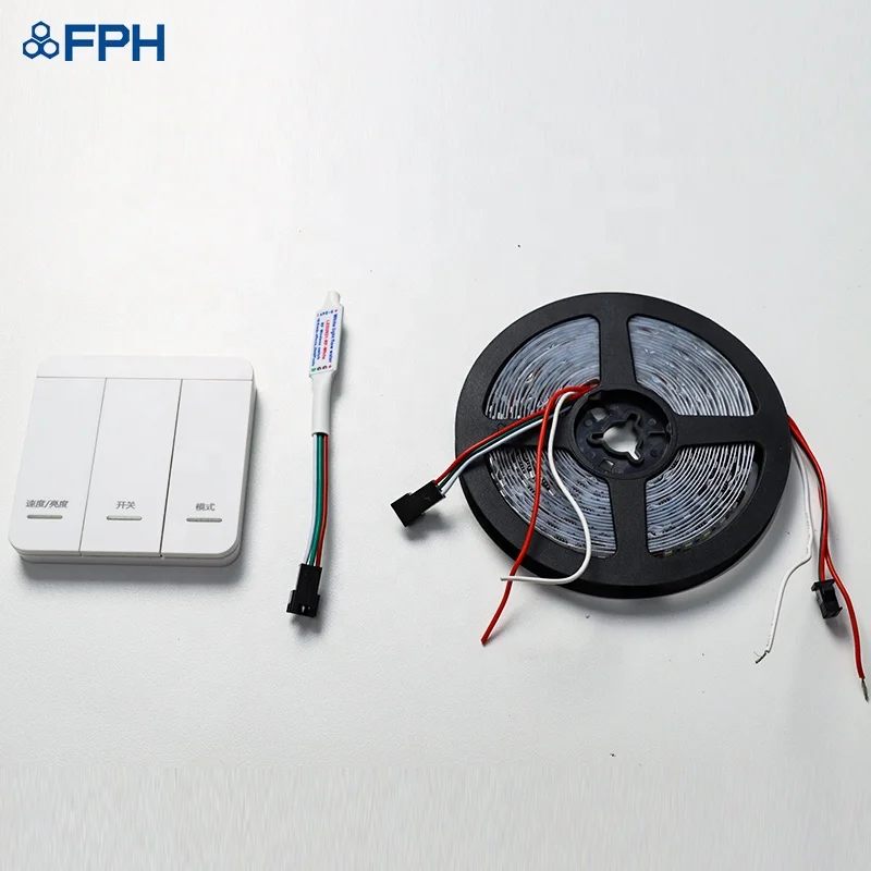 high bay shop led lights Slide strip 2835 Full color Built in IC chip Switch Control Stage Hotel led outdoors smart strip lights