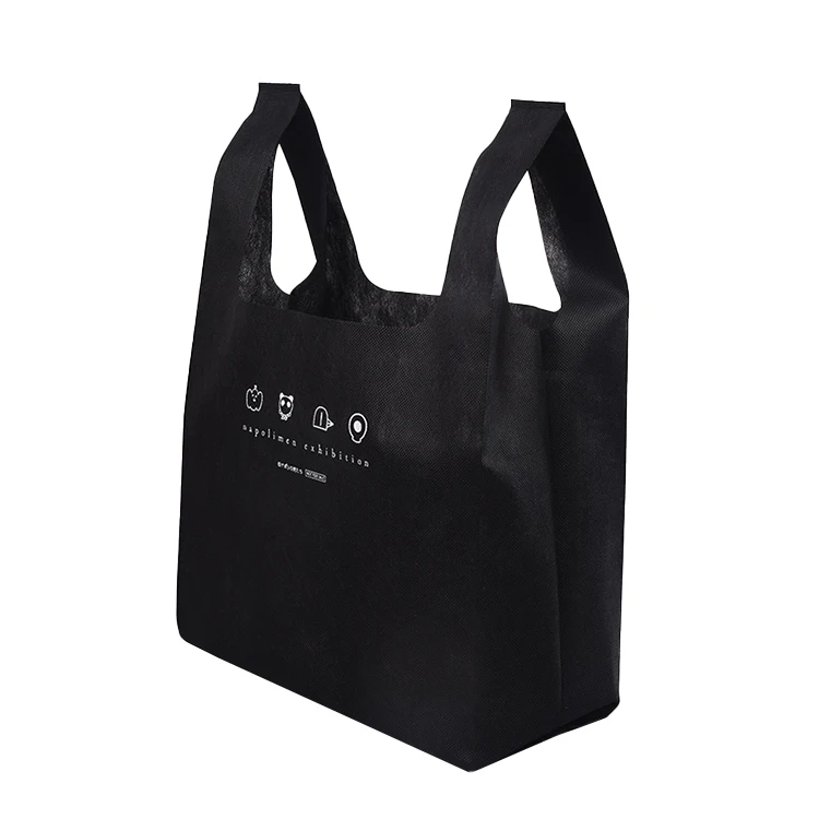 Wholesale Promotional Reusable Waterproof Non Woven vest Shopping Tote Bag