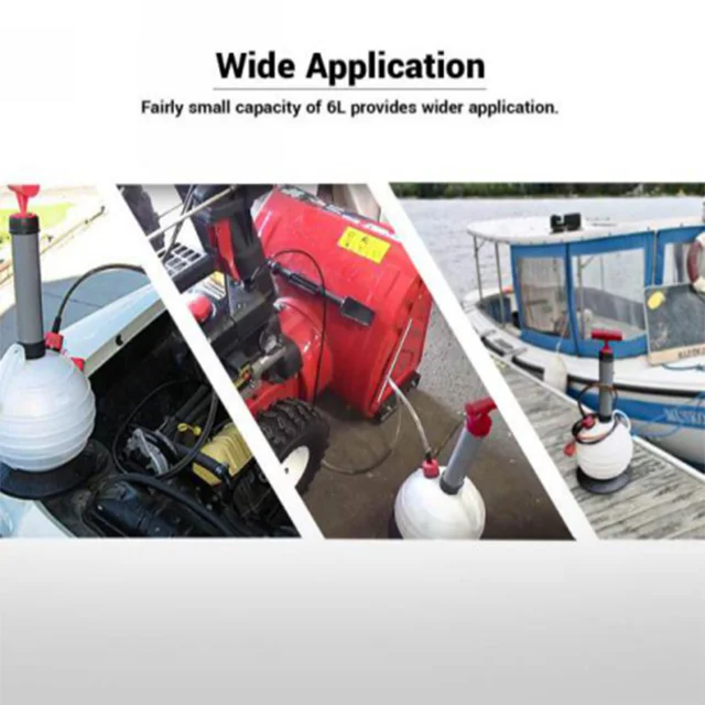 6L Manual Fluid Extractor Portable Manual Oil Extractor Pump Lightweight Oil Drain Pump Vacuum Fluid Evacuator