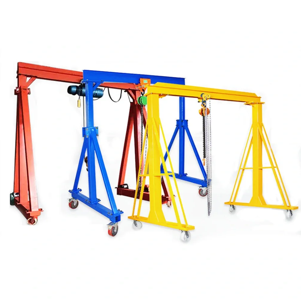 1 Ton Motorized Free Move Electric Small Gantry Crane with Chain Hoist