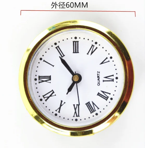 Hot Sale 60 MM Quartz Analog Home Decorative Modern plastic Frame Retro Embedded  Clock