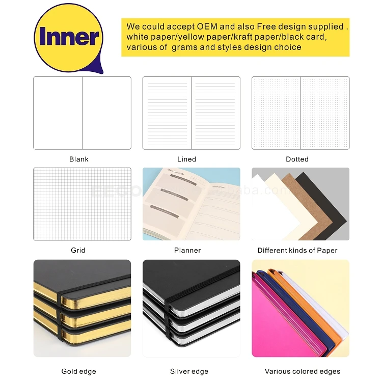 2024 Personalized Business Financial Leather Custom Printing Monthly Weekly Budget A4 B5 Big Spiral Notebook Journal Planner