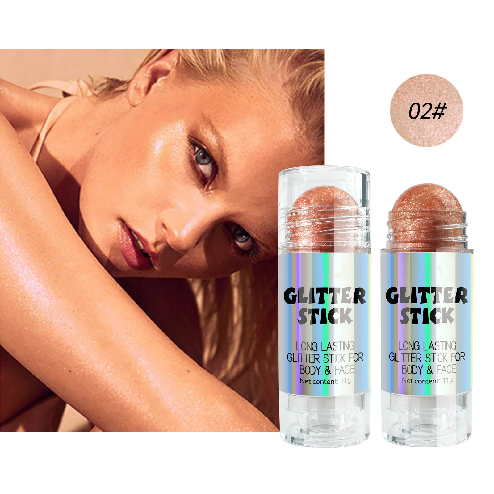 Multifunction Customized Label Makeup Powder Shimmer Bronzer Highlighter  Body Glitter