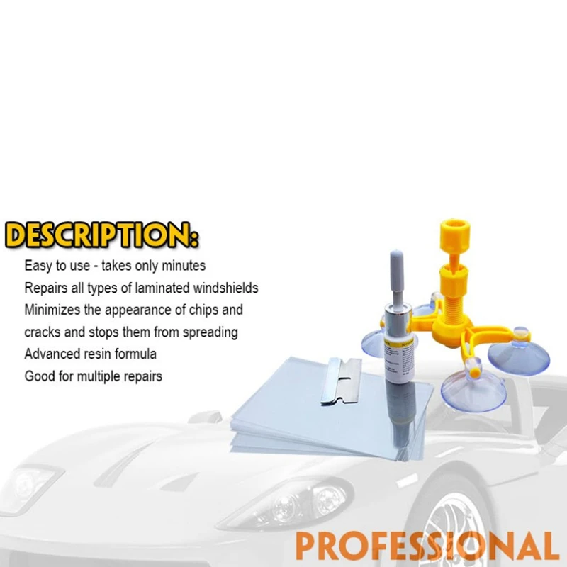 
New Car glass Care Auto Windshield Repair tool Kit to Fix Car Scratch Cracks Chips Tools Auto car glass repair tools 