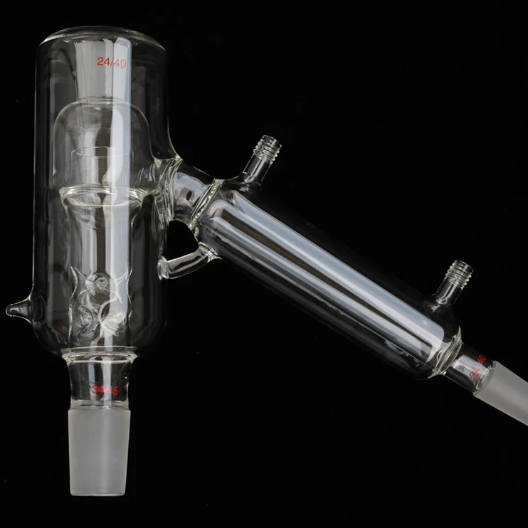 Glass Short Path Distillation Head Anti Reflux 5L 60 Degree and Bottom Joint 34/45