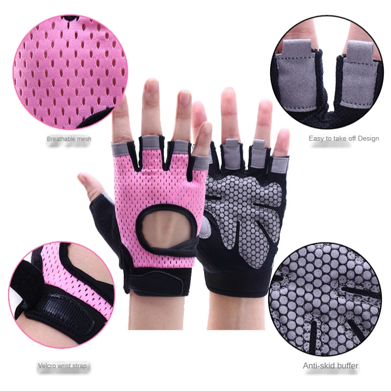 Dumbbell Horizontal Bar Exercise Half Finger Gloves For Sports Training Gym Gloves Weight Lifting Workout Fitness Gloves