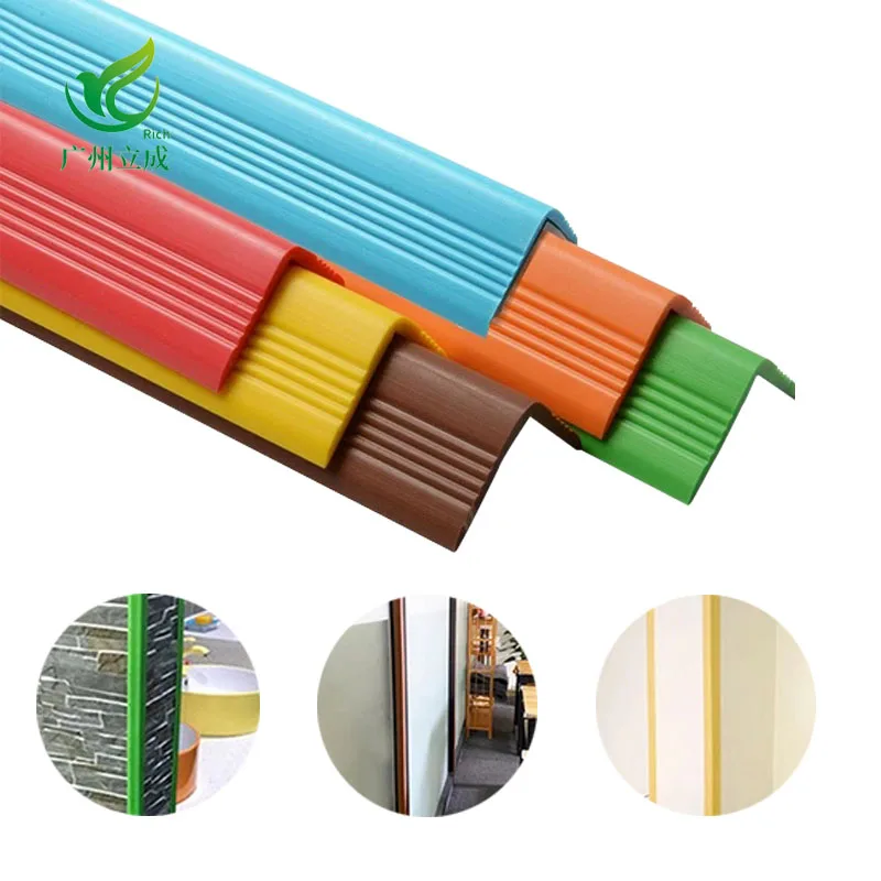 Rich7306 PVC Stairs Anti-Slip Strip Self-Adhesive PVC Prolfile For Stairs PVC Edge Banding  For  Furniture Wall Corner protector