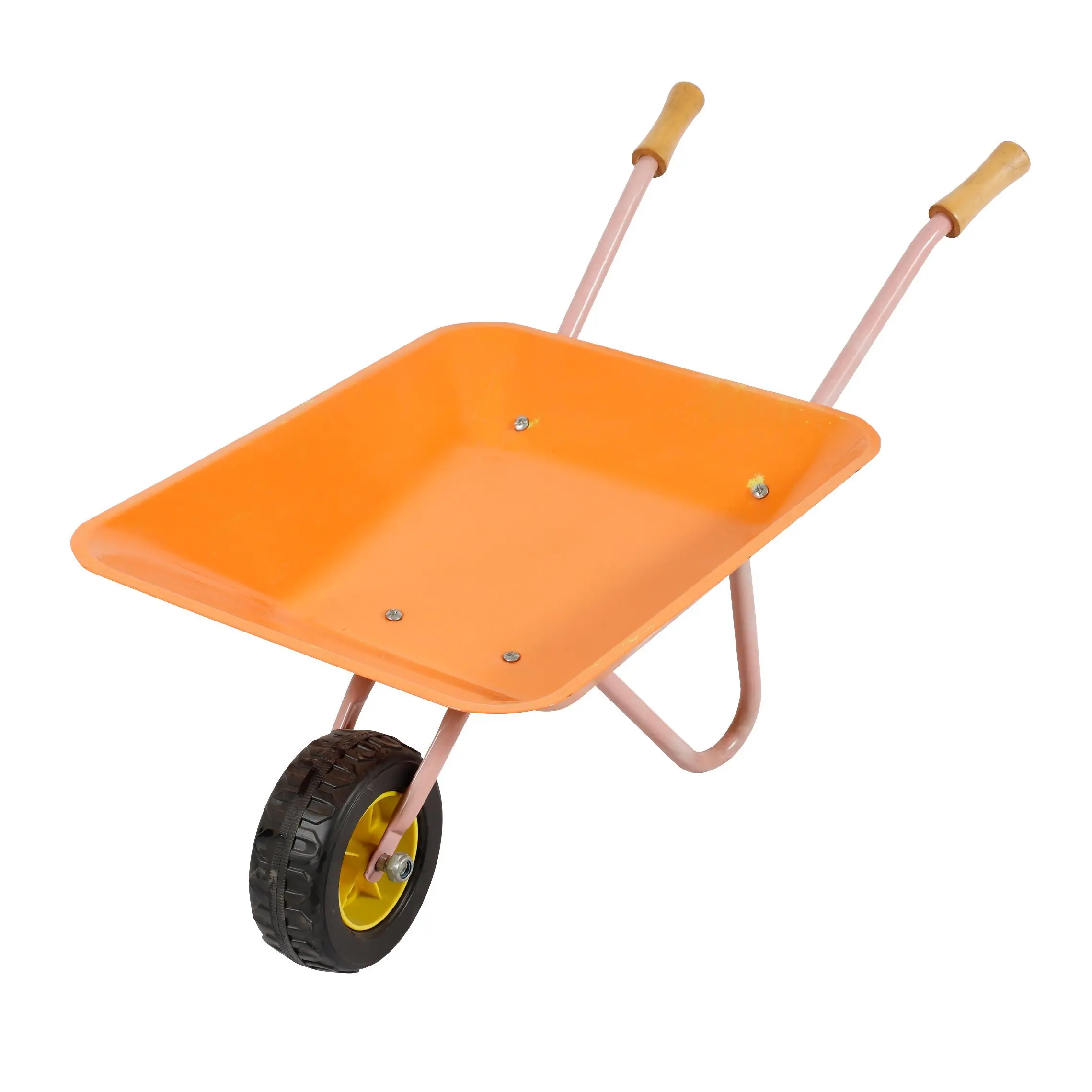 Durable Steel Garden Cart with One Wheel Modern Look
