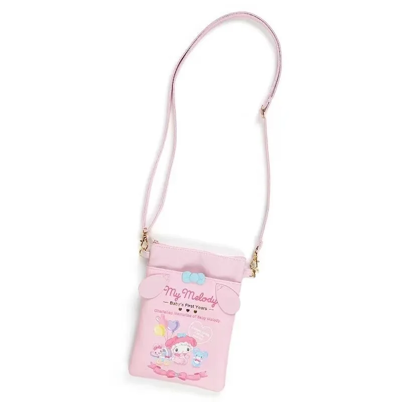 new designer wholesale cute shopping shoulder bags pu purse bag student girl cartoon kawaii crossbody bag melody kuromi handbag