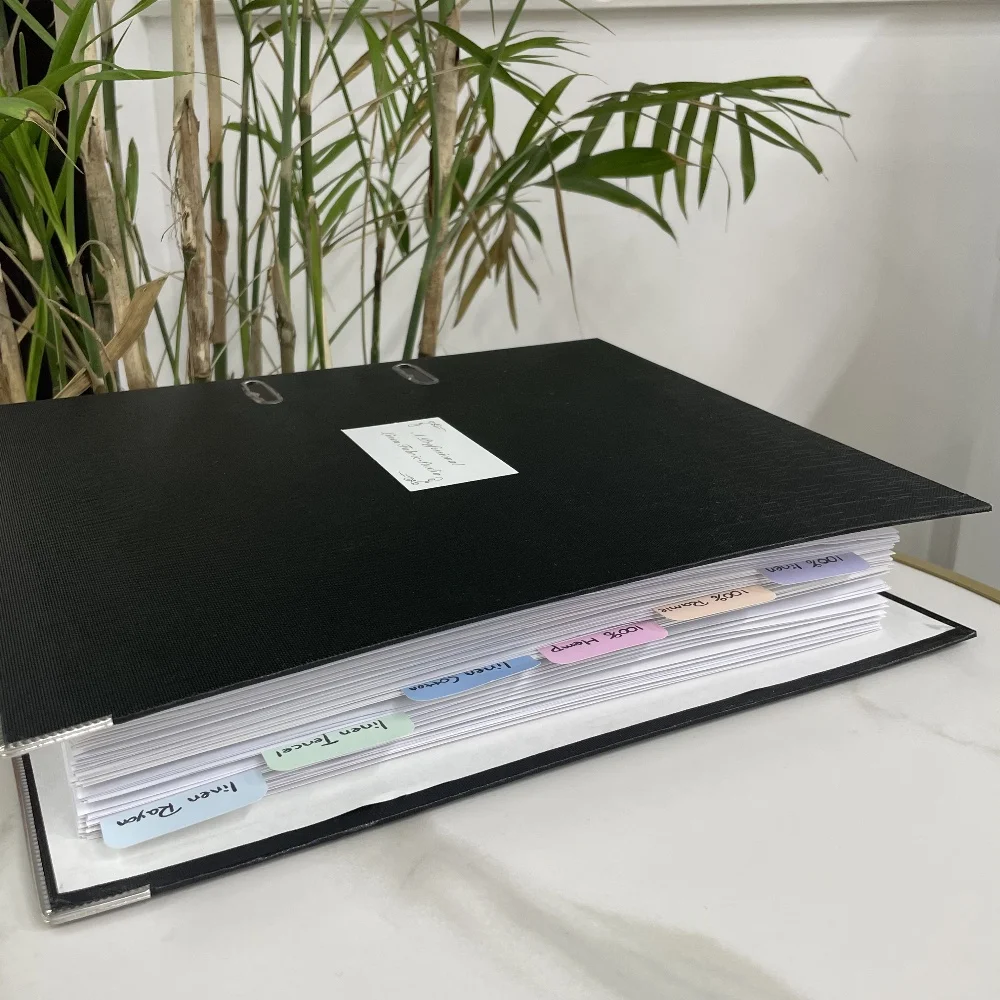 2025 Fabric sample book linen fabric Fabric Swatch Display Book Material Sample Book