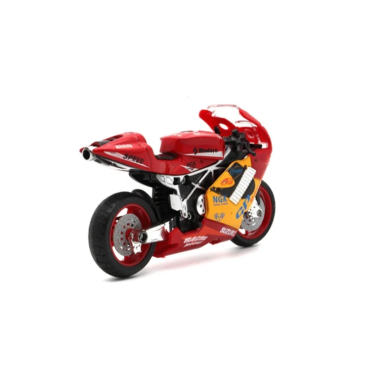 Wholesale Small Racing Model Car Toy Make a Sound Alloy Motorcycle for Kids Diecast PC Toys for Gifts and Promotions