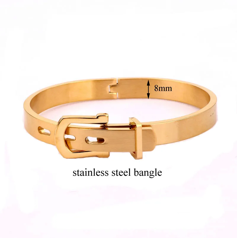 New design luxury CZ crown charm stainless steel belt bangle macrame bracelet set for men women