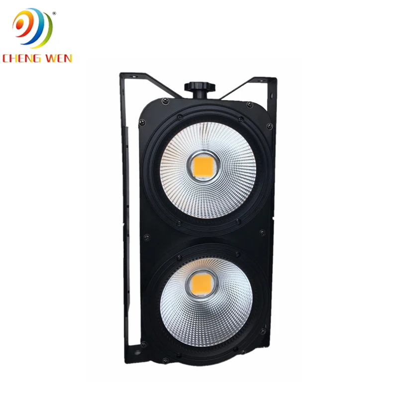 Hot selling 2 eyes led cob light warm and white color COB 200w Audience Blinder 2 eyes Blinder Stage Studio Light Strobe Light