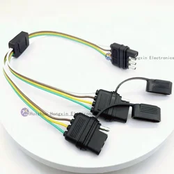 Forklift 12 Volt Sae Plug Sae Cable Adapter 4Pin Y-Splitter Adapter Trailer Harness For Led Tailgate