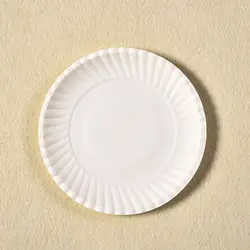 Multiple Sizes Bulk Disposable White Uncoated Paper Plates for Appetizer Lunch Dinner Perfect Dinner Plates Compostable Plates
