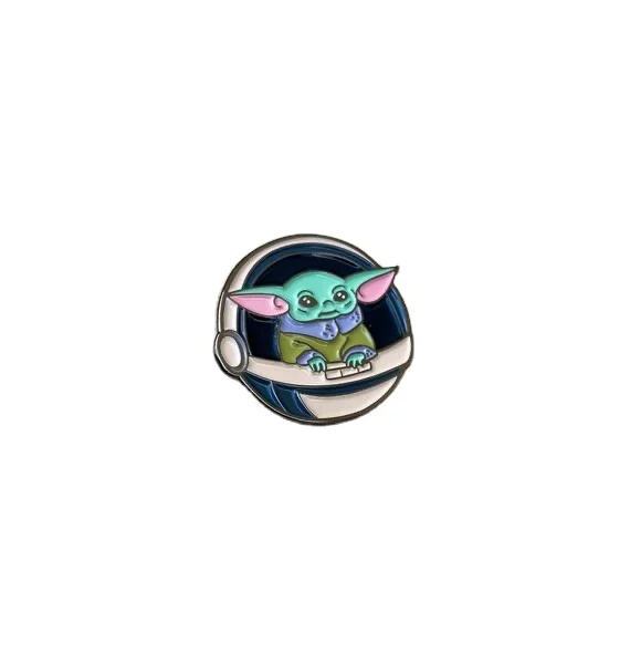 Custom Fantasy Enamel Lapel Pins Star Badge Wars Baby Yoda Enamel Brooches pin Manufacture