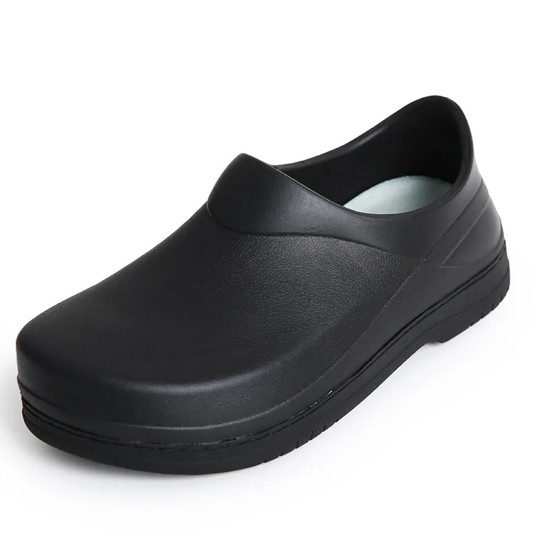 EVA antiskid clogs ASTM certificate black wear-resistant work chef kitchen shoes