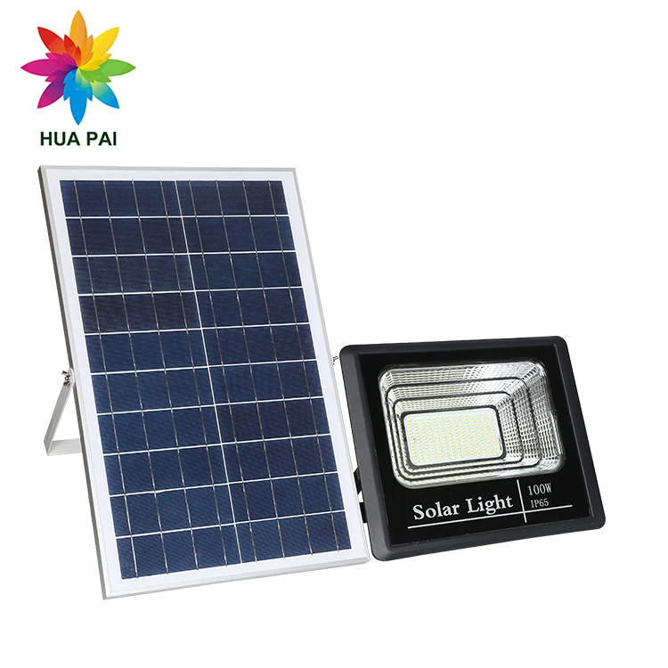 HUAPAI High power garden outdoor 10w 25w 40w 60w 100w 200w 300w solar led flood lamp