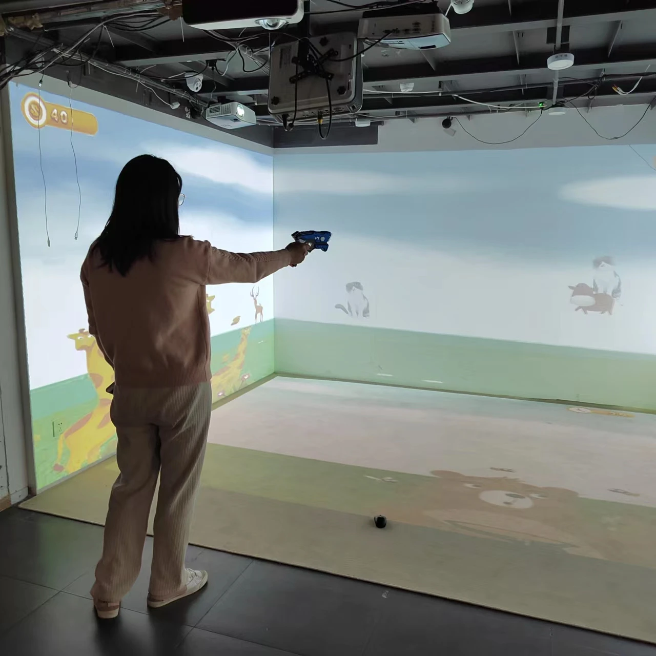 Electronic Component Relay Bubble Wall Kids Game Interactive Projector Immersive