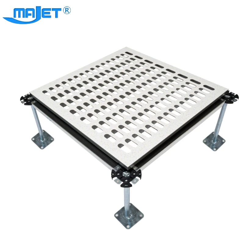Majet Aluminum solid floor raised floor panel 600x600x35mm perforated metal raised floor grating