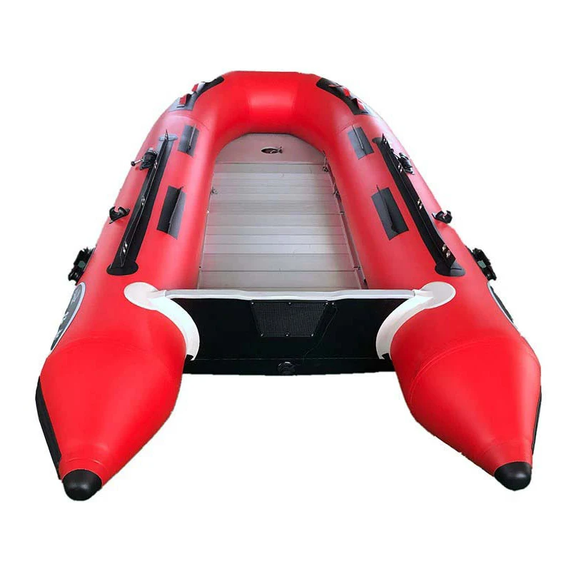 2024 China Factory 1.2mm PVC 2 3 4 5 6 Person Aluminum Floor Cheap Speed Rowing Folding Rigid Inflatable Dinghy Boats