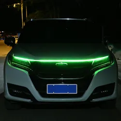 DIY Car Hood Flexible Led Strip Light 12V White Daytime Running Lights Decoration Backlight Long Auto Atmospere Lamp Universal