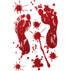 YIYAO Waterproof horror blood fingerprints Halloween window glass floor background decoration removable wall sticker