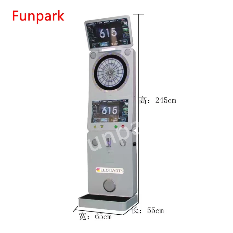 Hot Selling Video Online Coin Operated Dart Arcade Game Amusement Sport Dart Machine with Stereo and Monitor