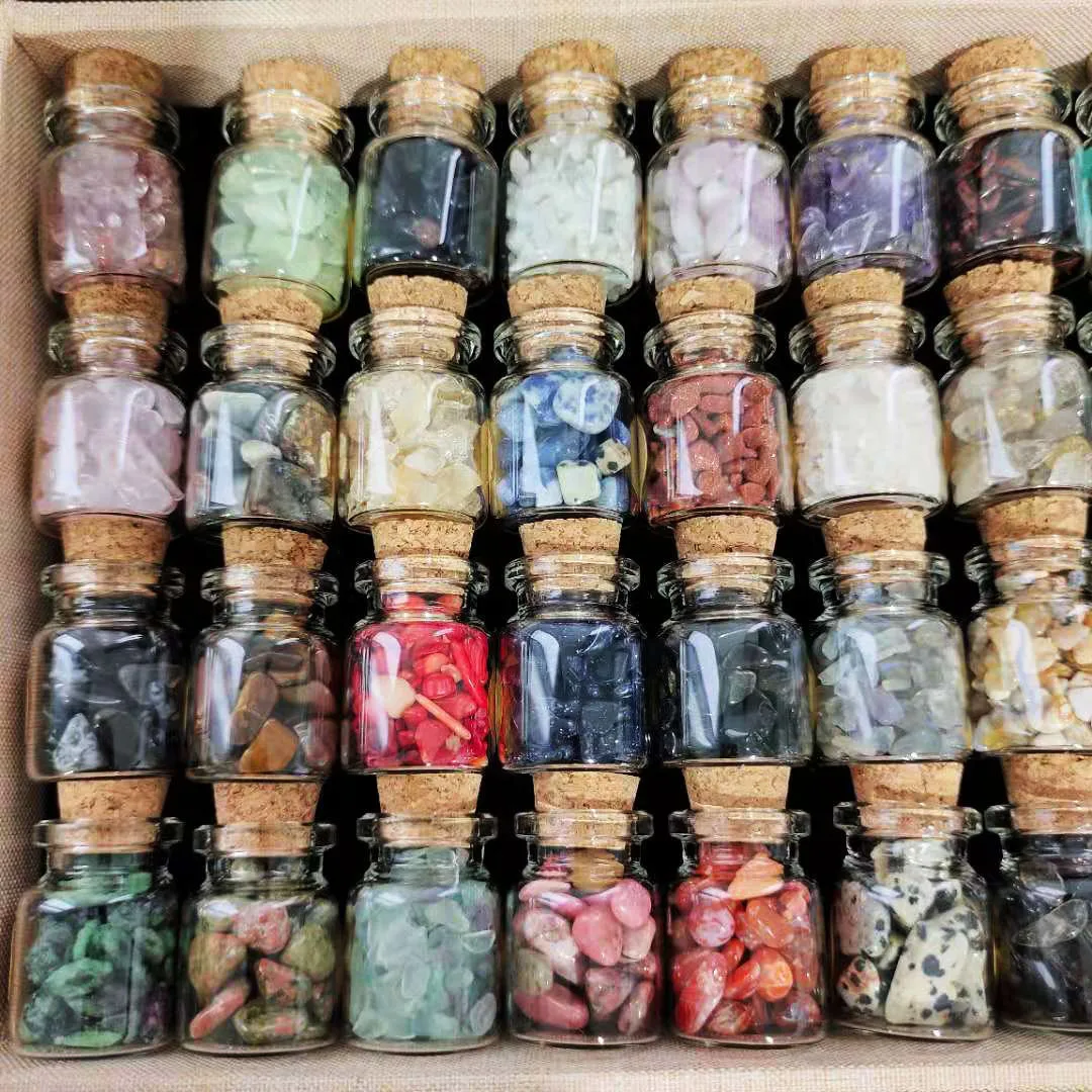 Natural Real Crystal Ornaments Stone Different Materials Crystal Gravel Gift Box ZLF