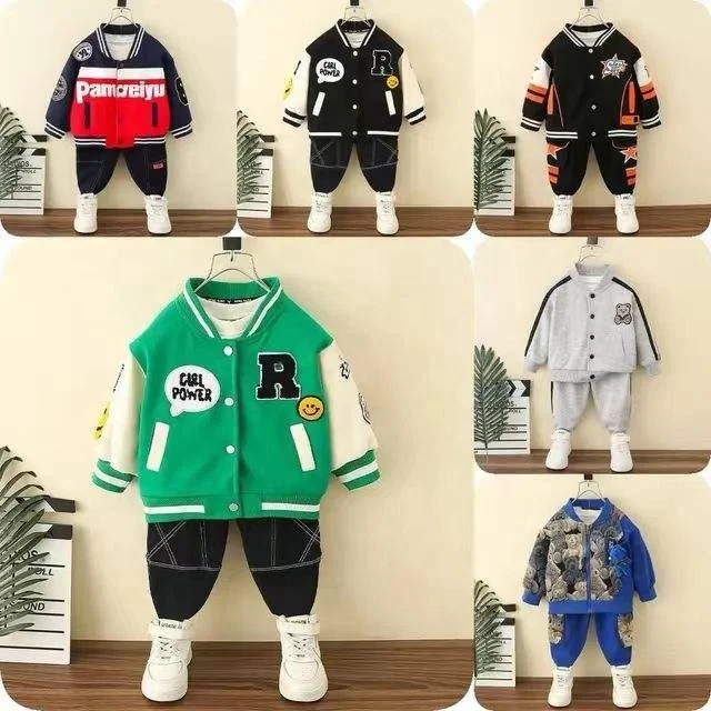 Boys Solid Long-Sleeve Hoodie Sweatshirt and Jogger Sweatpants 2 Piece Casual Outfit