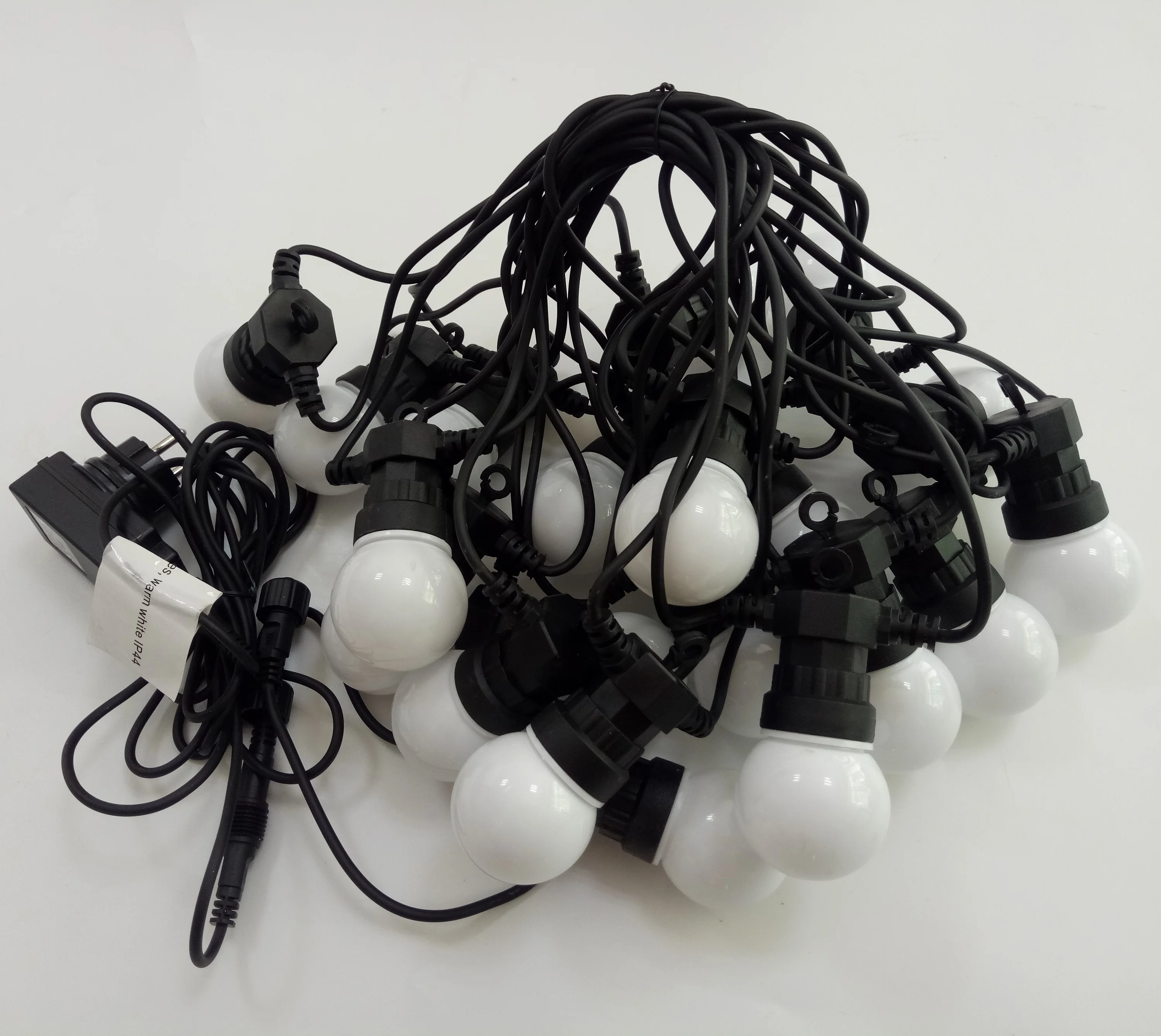 Black Rubber Wire 100m Garland Patio 3000k Warm Globe Bulbs Strand Fairy Led Garden Light Christmas Decoration G50 String Lights