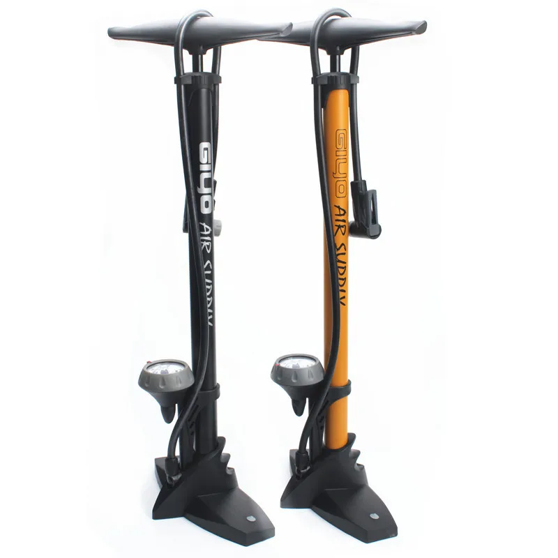 Giyo Bicycle Pump High Pressure Gauge Bike Air Pump CLEVER VALVE FOR Presta Schrader Road AIR-BLEEDER BUTTON Bicycle Floor Pumps