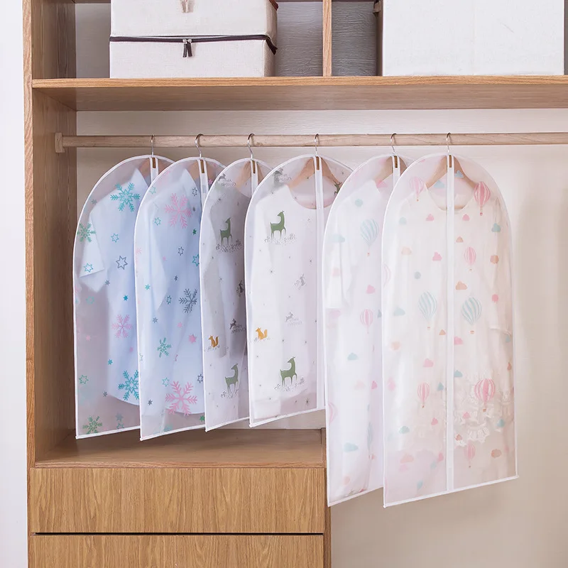 PEVA clothing dust cover clothes cover coat   suit hanging bag suit dust jacket