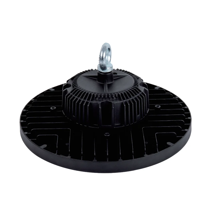 Lightweight Customized 100W UFO LED High Bay Light Industrial Factory Lighting Black Disc Type Waterproof IP65 Canopy Lights