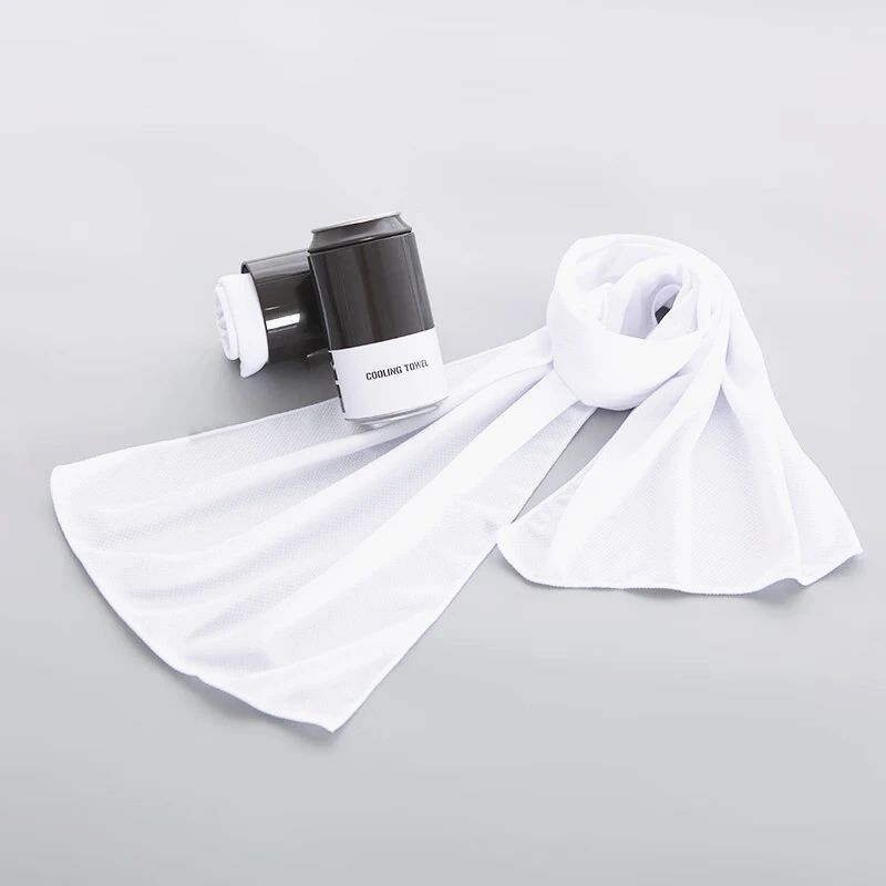 Оптовая продажа чистое белое охлаждающее полотенце или рулон ткани для сублимационной печати 140-160 г/м2 холодная пряжа цвет по индивидуальному размеру