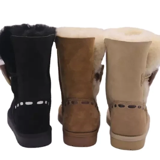 2022 new fashionable custom  Warm suede fabric  women Waterproof Furry shoes snow boots for women