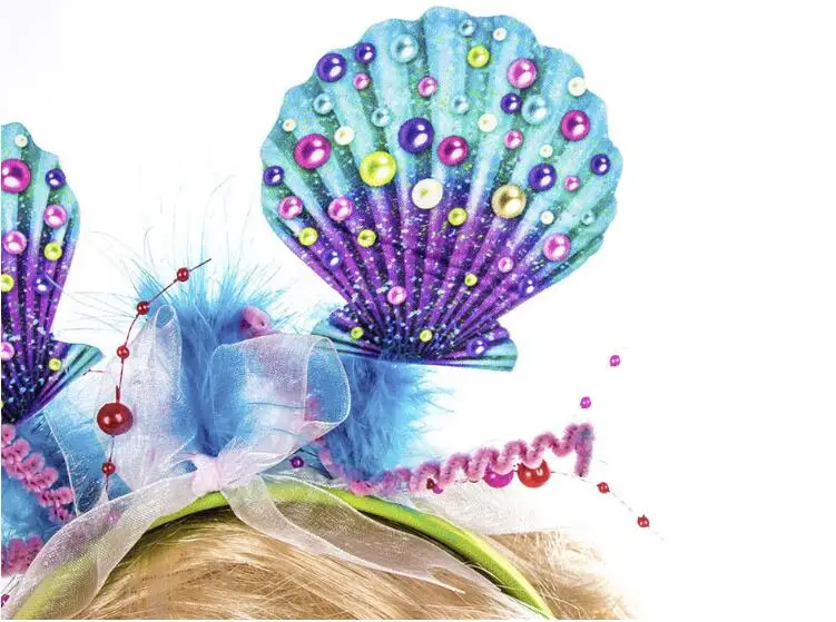 Adjustable Flower Headband Floral Garland Crown Halo Headpiece Boho with Ribbon Wedding Festival Party fish halloween headwear