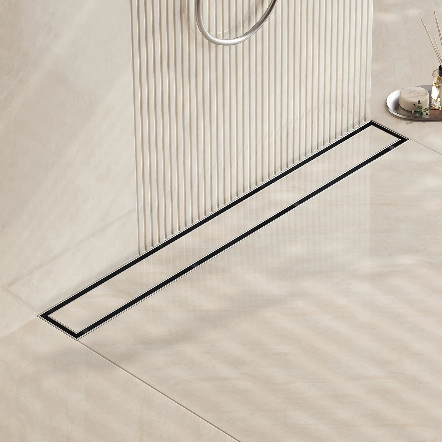 Custom shower drain linear shower channel stainless steel strip siphon floor drains bathroom linear shower floor drain