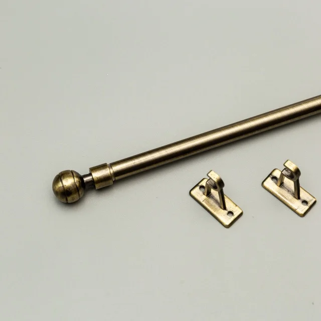 Wholesale High Quality Decorative Curtain Poles Classic Europe style mini extendable curtain rod Cafe rods