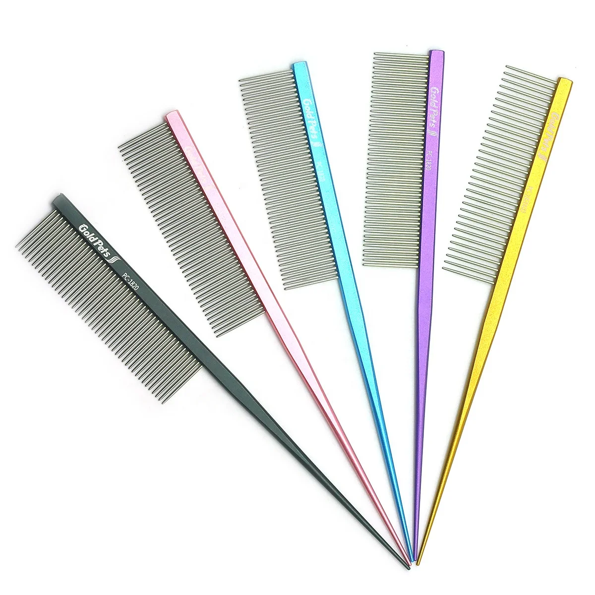 Baoli OEM Peine Perro 26x185mm Rail Tail Comb Pet Dog Efficient Hair Stainless Steel Needle For Lice Comb Mascota Peine Pet Comb