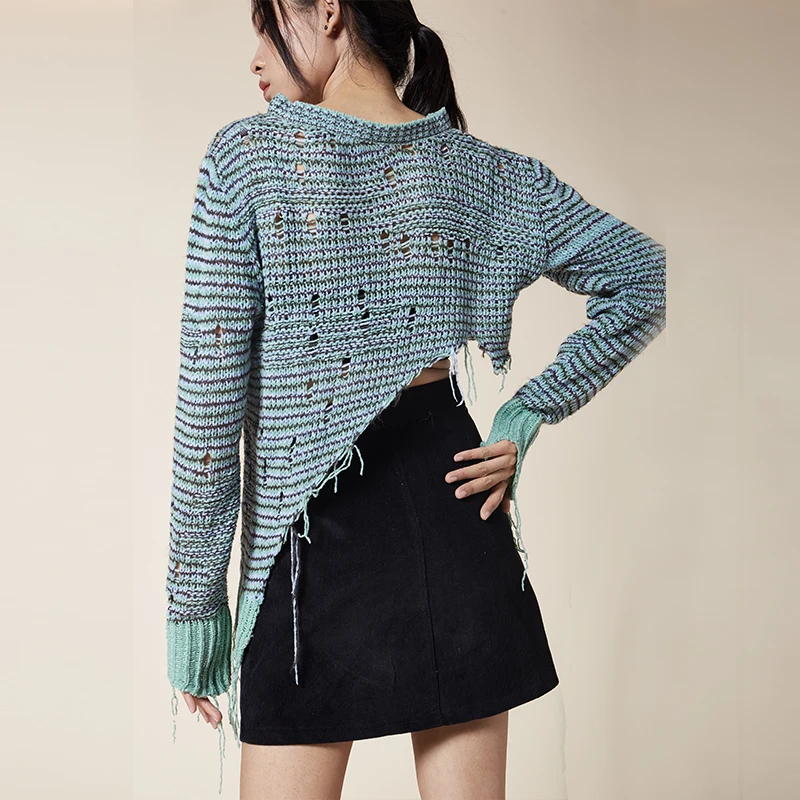 
Amazon Supplier 2021 Women Spring Sweater Fashion Long Sleeve Knitted Round Neck Women Sweater Ladies Spring Sweater 