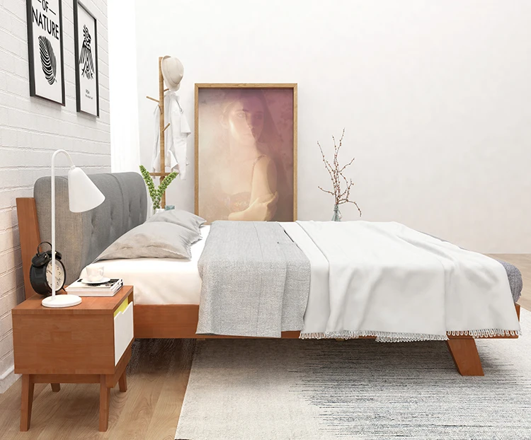 Modern HPL wooden queen size bedroom furniture sets